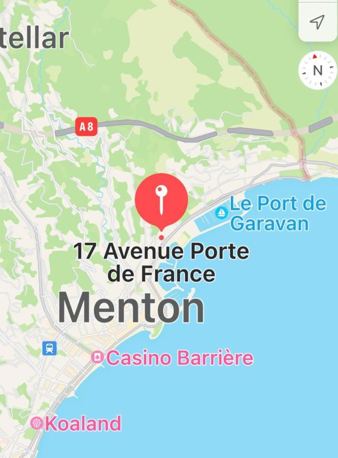 Studio 2 Pers , 40M2 En Bord De Mer Avec Vue Mer Menton Kültér fotó